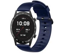 Sekonda Bracelet de rechange souple en silicone avec boucle en acier inoxydable pour homme et femme Compatible avec Sekonda Motion Pro/Active Pro, Active Plus 45 mm, etc. (bleu, 22 mm)