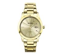 Sekonda Colour Pop 40428 Montre à quartz pour femme avec affichage analogique de la date et bracelet en acier inoxydable doré 34 mm