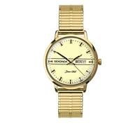 Sekonda Montre Quartz Homme 38.00mm avec Cadran Beige Analogique et Bracelet en Acier Inoxydable Or 1952