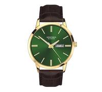 Sekonda Jackson Montre analogique pour homme Cadran 40 mm, Vert, marron., Classique