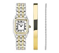 Sekonda Monica Montre à quartz pour femme avec chiffres romains, affichage analogique et bracelet en alliage Blanc 20 mm, Coffret cadeau, Vintage