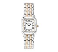 Sekonda Monica 40643 Montre pour femme, boîtier en alliage bicolore et bracelet avec lunette sertie de pierres et cadran blanc