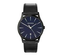 Sekonda Montre à Quartz pour Homme avec Cadran Bleu Affichage analogique et Bracelet PU Noir 3536.27