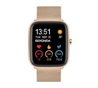 Sekonda Montre intelligente Motion Plus 36 mm avec bracelet en acier inoxydable, Acier inoxydable or rose, Moderne