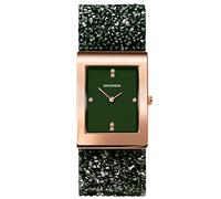Sekonda Rocks 40460 Montre à quartz pour femme avec affichage analogique et bracelet en cristal de roche vert 26 mm, Moderne