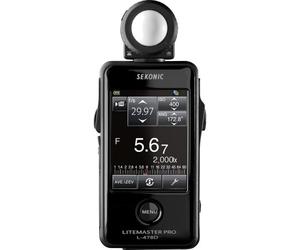 Sekonic L-478D LiteMaster Pro flashmètre | Mesure flash et lumière ambiante, compensation CTO/CTB/ND, modes HD DSLR et Cine, ISO étendu pour exposition précise