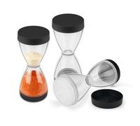 Sekonow Lot de 3 salières et poivrières de voyage, 2 en 1 portables avec couvercle anti-humidité, pour camping, cuisine, extérieur, pique-nique, barbecue