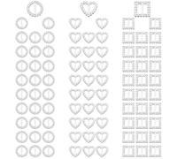 Sekonow Lot de 90 petites boucles coulissantes en strass de 1,5 à 2 cm en métal pour invitations de mariage, décoration de vêtements de fête, emballage cadeau, travaux manuels, 3 formes