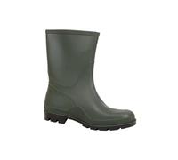 Sekureco Botte d'eau demi-tige fabriquée en PVC, vert avec semelle antidérapante, vert, 45 EU