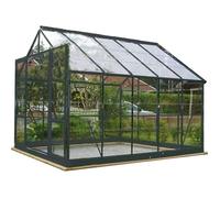 Serre jardin verre trempé "Sekurit" - 7.6 m² - 244 x 304 x 190 cm - Anthracite
