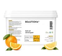 Sel de bain orange citron 2,5 kg - Sel de bain parfumé pour bain complet et bain de pieds - Bain aromatique avec parfum d'agrumes frais - bien-être pour la maison