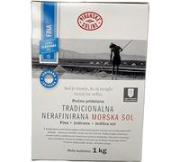 Sel de mer fin iodé traditionnel non raffiné (sac de 1 kg) - Sel de mer purement biologique et non raffiné - Idéal pour la cuisine et le sel de table (paquet de 3), par unité de 1 kg...