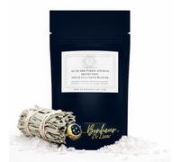 Sel de Mer purificateur de protection maison - infusé sauge blanche - Nettoyage Énergétique et rechargement pierres naturelles - Rituel bien-être simple sans fumée - 100g / 200g