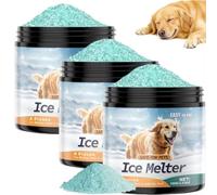 Sel De Trottoir Glacé Adapté Aux Animaux Domestiques,Pour Allées,Trottoirs,Déglaçant Sans Danger Pour Les Animaux Domestiques,Ne Laisse Pas De Trace,Sel Vert Pour Le Déneigement Et Le Déglaçage (3PC)