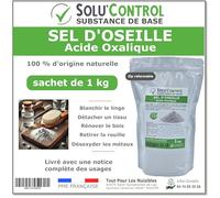 Sel d'Oseille 1 kg - Acide Oxalique - Bois, Rouille, Métaux