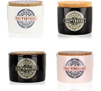 Sel gourmet naturel, lot de 4 x 150 g - Fleur de sel portugaise, fleur de sel à la truffe, sel rose de l'Himalaya et sel noir de l'Himalaya pour cuisiner et agrémenter vos plats.