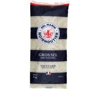 SEL ILE DE NOIRMOUTIER Gros Sel Marin Gris Récolté à la Main 1kg - Authentique Terroir Français sans Additif - Lot de 4