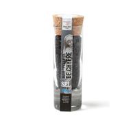 Sel Noir Pyramide de Chypre, Sel au Charbon Actif à la Texture Croustillante. Idéal Finition de Plats, Grillades et Décoration Culinaire Originale | 30 Grammes | Verre avec Bouchon Liège | Quai Sud