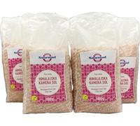 Sel Rose de l’Himalaya Naturel - 4 x 1000g | Usage Polyvalent | Produit de Manière Éthique | Sachet Refermable | Parfait pour Cuisiner, Assaisonner et Plus