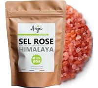 Sel Rose de l'Himalaya - Gros sel non Raffiné - Cristaux de Sel Rose - Sain, Riche en Oligo-éléments - Cuisine - 100% Naturel - ANJEL (250)