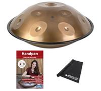 Sela SEHP202 Harmony Handpan D-Amara en acier inoxydable avec livre scolaire et chiffon