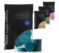SELAS Cire Epilation Disques 1kg BLEU - Cire Chaude Sans Bande pour Épilation Visage et Corps, Peaux Sensibles, Épilation Maillot, Disques Professionnels Haute Qualité, Wax Epilation