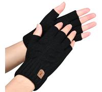 SELBATON Fingerless Gloves Winter Warm Gloves Knit Soft Gloves Outdoor Driving Cycling Writing Fishing Running Skiing for Men and Women