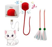 SELEAMU Balle Chat Interactive Rechargeable USB | Jouet pour Chat Automatique | Balle Qui Bouge Toute Seule pour félin intérieur | LED Mouvement Aléatoire | Stimule l’Instinct de Chasse | Jeu Chaton