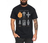Seleckt Your Ship Falcon Christopher Pike Trek Trekkie Star Doctor UK Hommes T-Shirt, Farbe2:Schwarz;Größe2:XXL