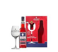 SELECT Aperitivo - Coffret 1 verre - Apéritif Amer - Optimal pour les Cocktails Spritz - Notes Herbacées et Douces - Origine : Italie - 17,5% Alcool - 70 CL