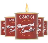 Select Lot de 5 bougies commémoratives Yahrzeit en étain | Bougies d'urgence Yom Kippour | Bougies d'urgence parfaites pour les coupures de courant, les tempêtes et les coupures de courant