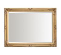 Select Mirrors Rennes Miroir mural vintage shabby chic baroque antique français cadre en bois massif Doré vieilli 60 x 80 cm