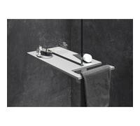 Select+ Porte-serviettes avec étagère 40 x 22 cm, Argent mat (SL2401087)