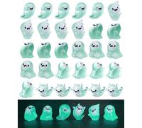 Select Zone Lot de 30 mini figurines fantômes en résine lumineuses dans le noir - Figurines miniatures colorées pour décoration de jardin, scènes de micro paysage, décorations d'intérieur