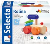 Selecta 61028 Rolina locomotive, jouet à pousser, en bois