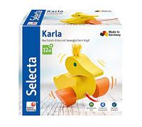 Selecta 62001 Karla la canne, jouet à tirer sur roulettes, en bois, 10 cm