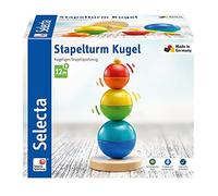 Selecta 62002 Jeu de construction/tour, boules à empiler, en bois, 16 cm