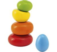 Selecta 62009 Jeu d’empilage de cailloux colorés, en bois, 6 Cm