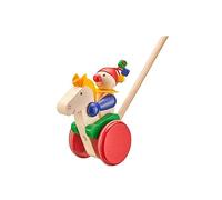 Selecta 62029 Trotto, animal à promener, jouet à pousser / tirer, en bois, 17 Cm