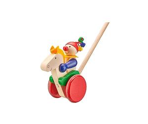 Selecta 62029 Trotto, animal à promener, jouet à pousser / tirer, en bois, 17 Cm