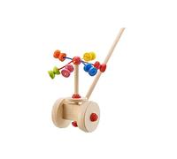 Selecta 62031 Carrousel, jouet à tirer/pousser, à roulettes, en bois, 20 cm