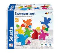 Selecta 62039 Jeu d’empilage lutin, en bois, 7 cm, Coloré