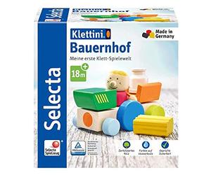 Selecta 62076 Klettini Jeu de construction Ferme, en bois, 7 pièces