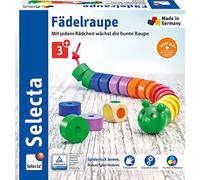 Selecta 63005 Chenille à enfiler, jeu de dés et d’enfilage