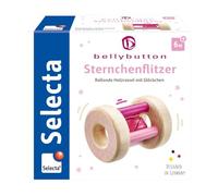 Selecta Hochet Rose G pour filles 7 cm bois naturel/rose