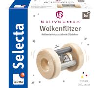Selecta 64003 Hochet roulant « Nuage » en bois, gris, 7 cm