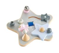 Selecta 64029 Jeu d'étoiles, Plateau d'aventure Mobile, Jouet de motricité en Bois, 19 cm
