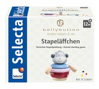 Selecta bellybutton Singe à empiler, Jeu d'empilage, Jouet en bois, 9 cm, 64026