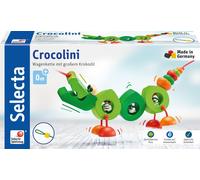 Selecta Spielzeug Crocolini Wagenkette, Wagen Kette, Babyspiel, Babyspielzeug, Holz, 63 cm, 61016
