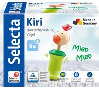 Selecta Spielzeug Kiri Vogel Greifling mit Quietsche, Rassel, Babyspiel, Babyspielzeug, Holz, 13 cm, 61058